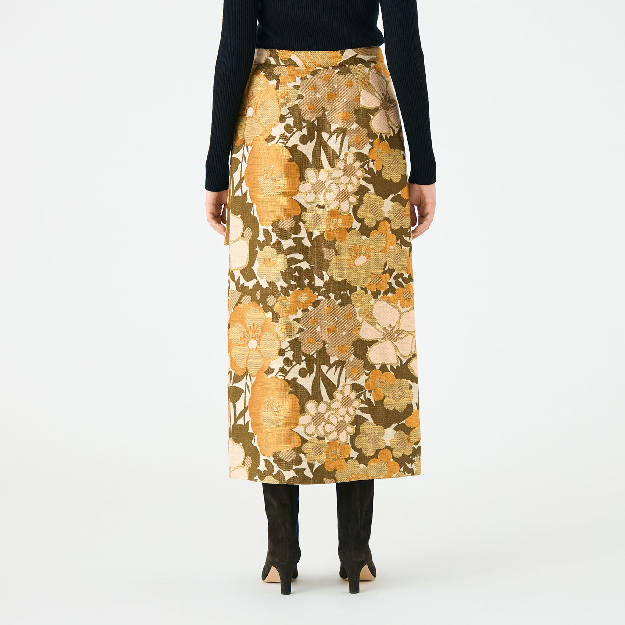 【美品】Ballsey ボールジィ　花柄ラップスカート Ballsey スカート プラッドペイントプリント イージーラップ
