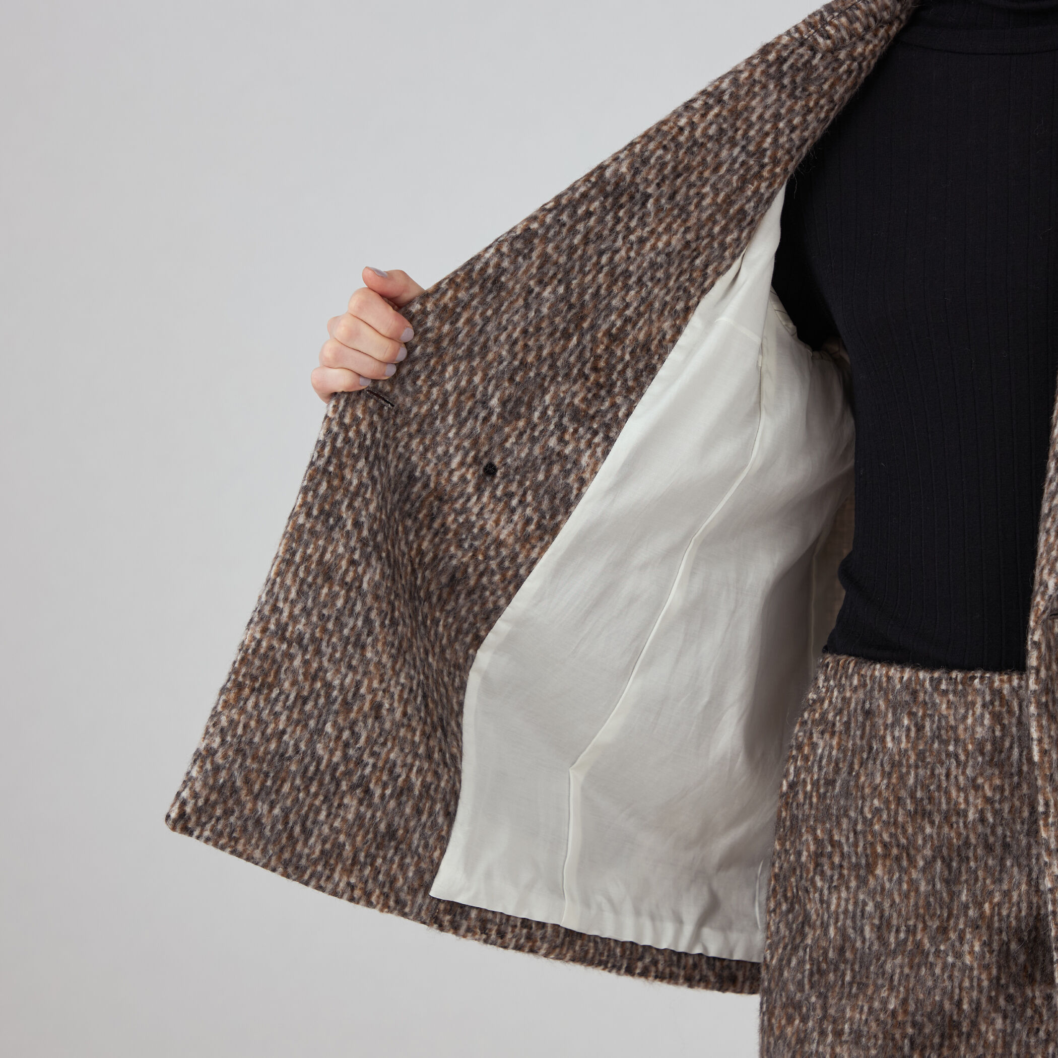 モヘヤミックスシャギー ダブルブレストジャケット｜トゥモローランド