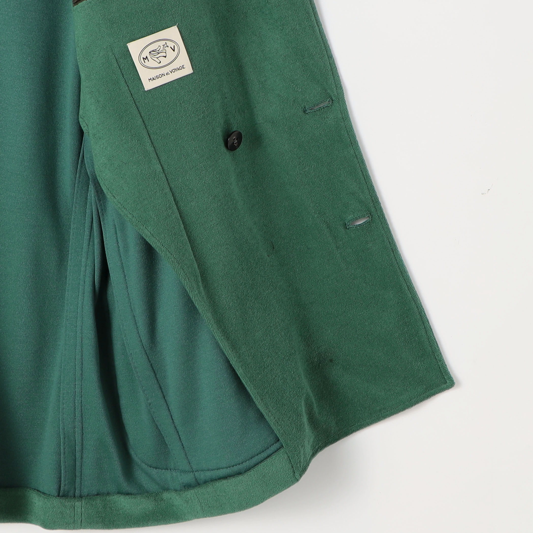 コットンウールナイロン パイル ダブルブレステッド4Bジャケット DONDY