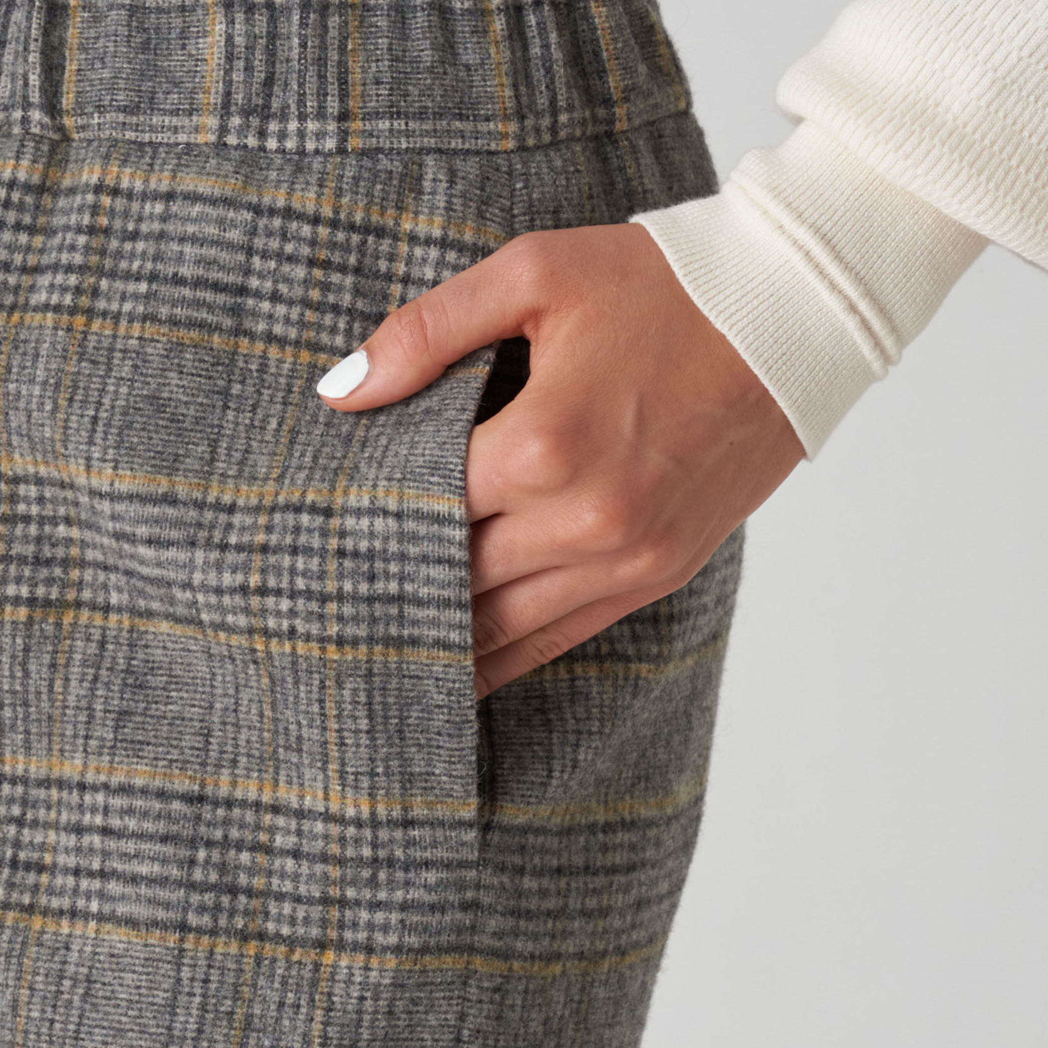 エコテックウールストレッチ イージーストレートパンツ