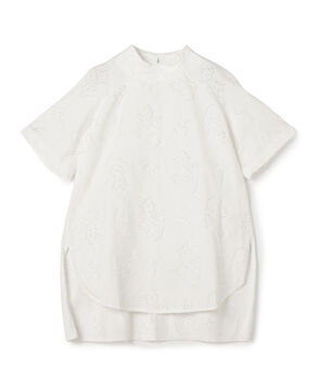 Mame Kurogouchi Eyelet Jersey Jacquard Top