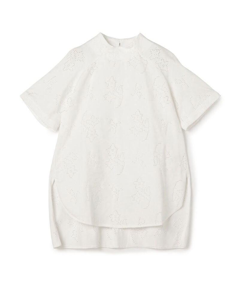 Mame Kurogouchi Eyelet Jersey Jacquard Top