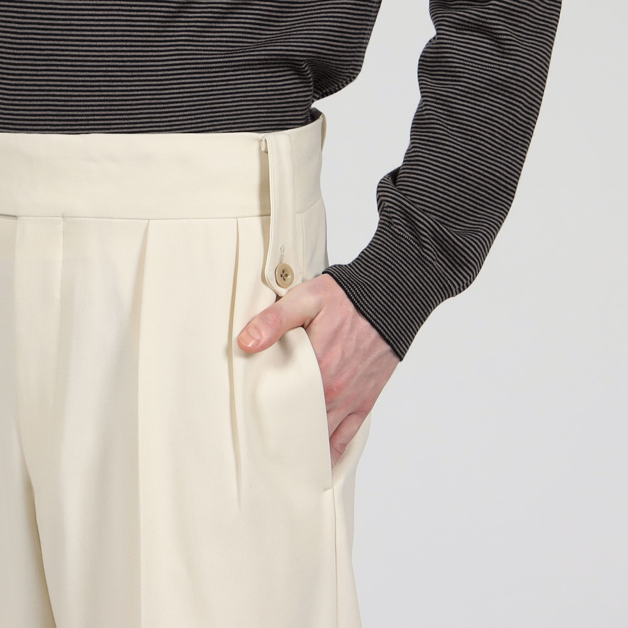 Tangent HENRY グルカトラウザーズ 46 ベージュ コットン 日本製 Tangent Henry TAN2° 40's British Gurkha Trousers コットンツイル