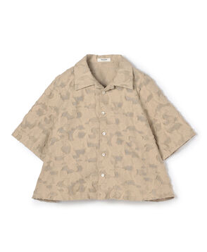 メッシュカットジャカード ハーフスリーブシャツ