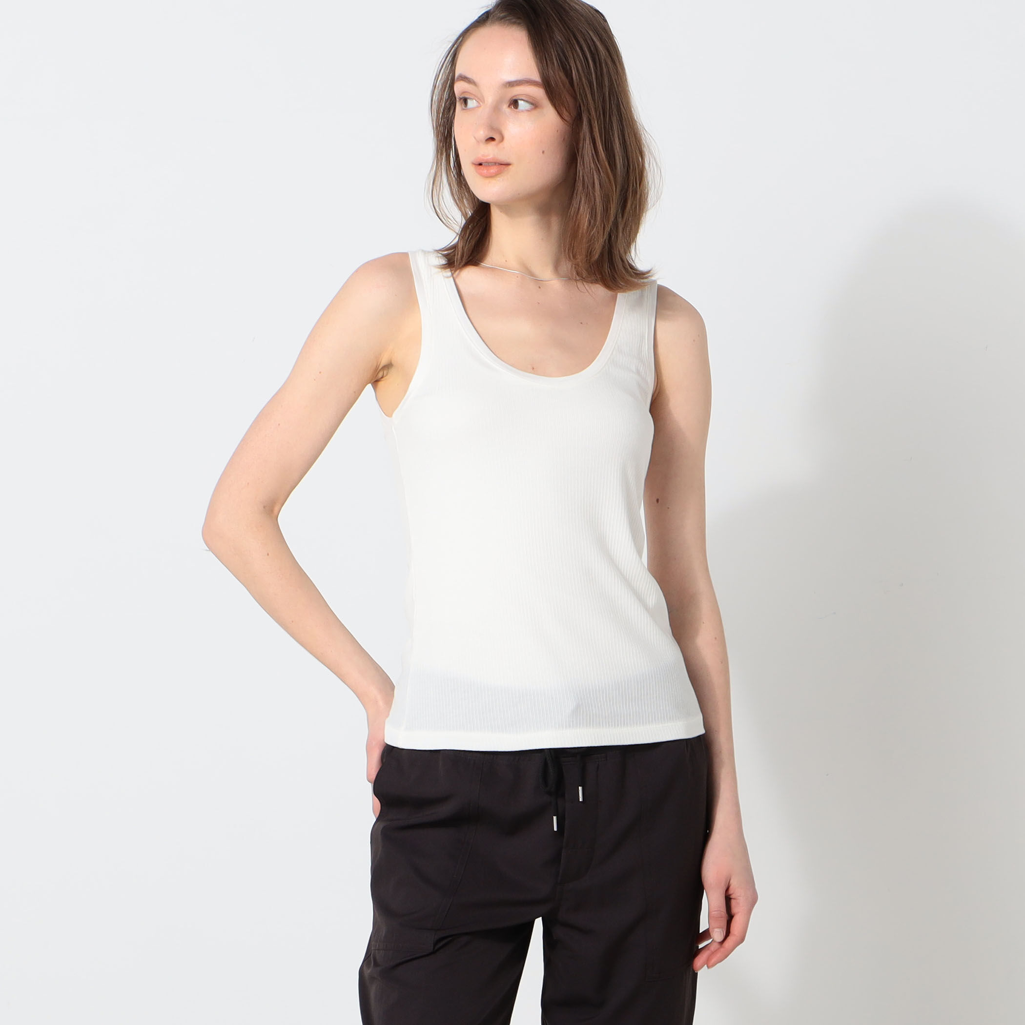 セルロースカシミヤリブ タンクトップ WTCR3716｜トゥモローランド