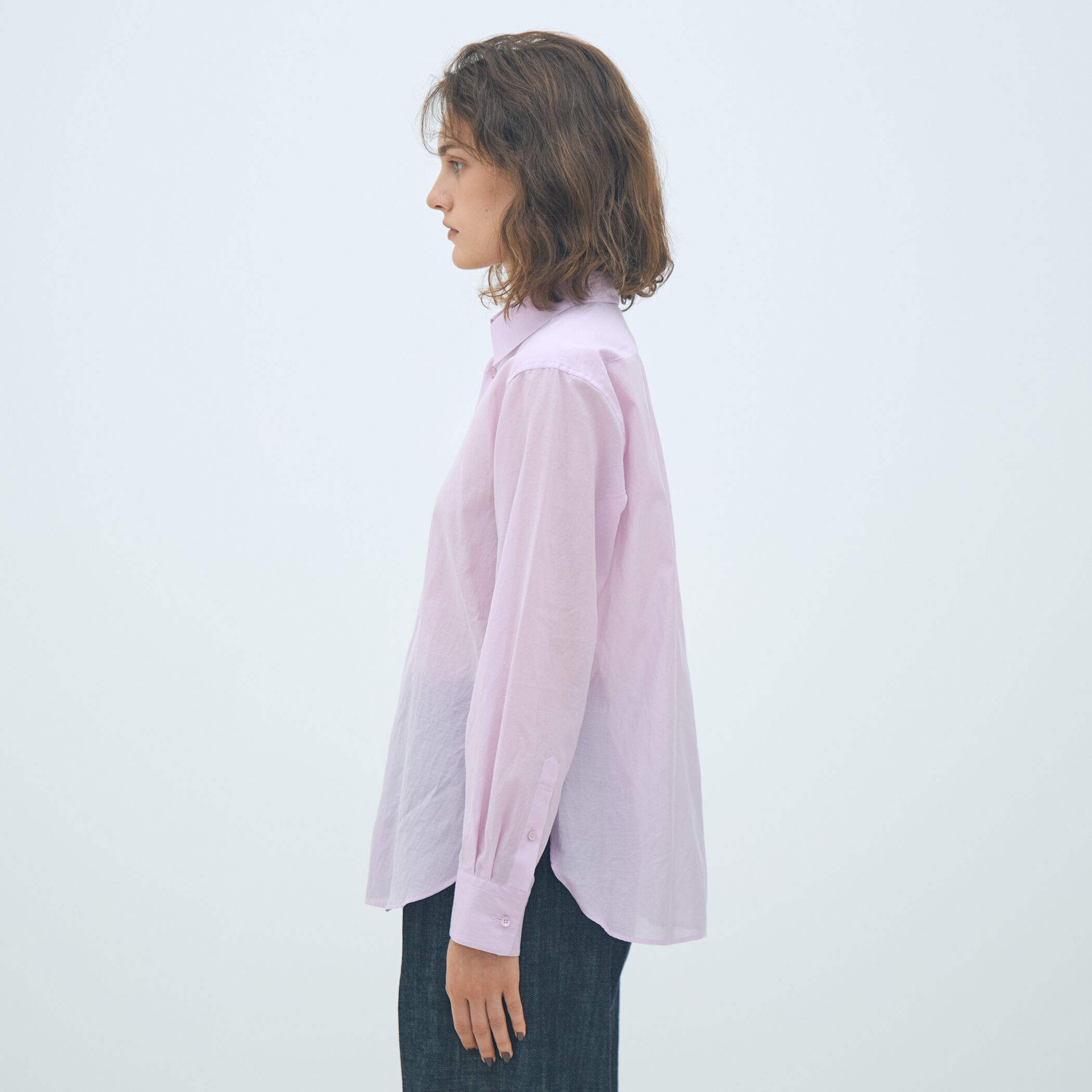 コットンシルクローン レギュラーカラーシャツ｜トゥモローランド 公式通販