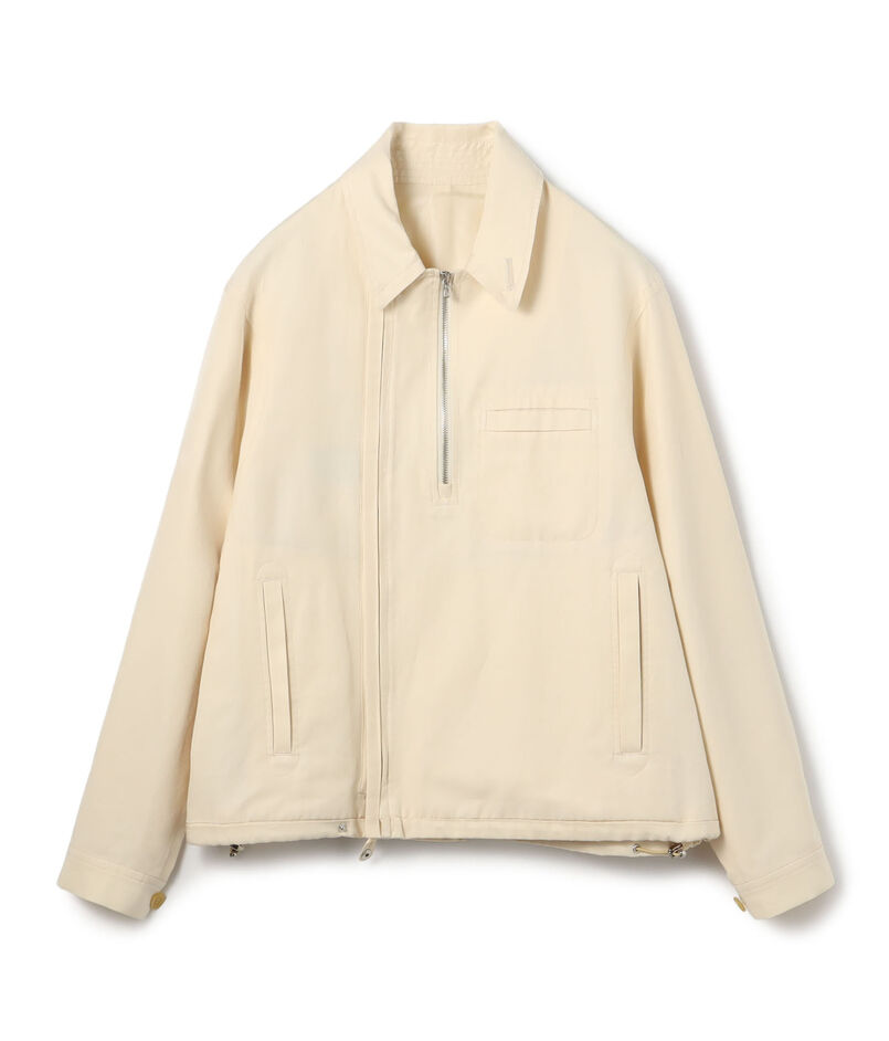 コットンシルクグログラン ライダースブルゾン