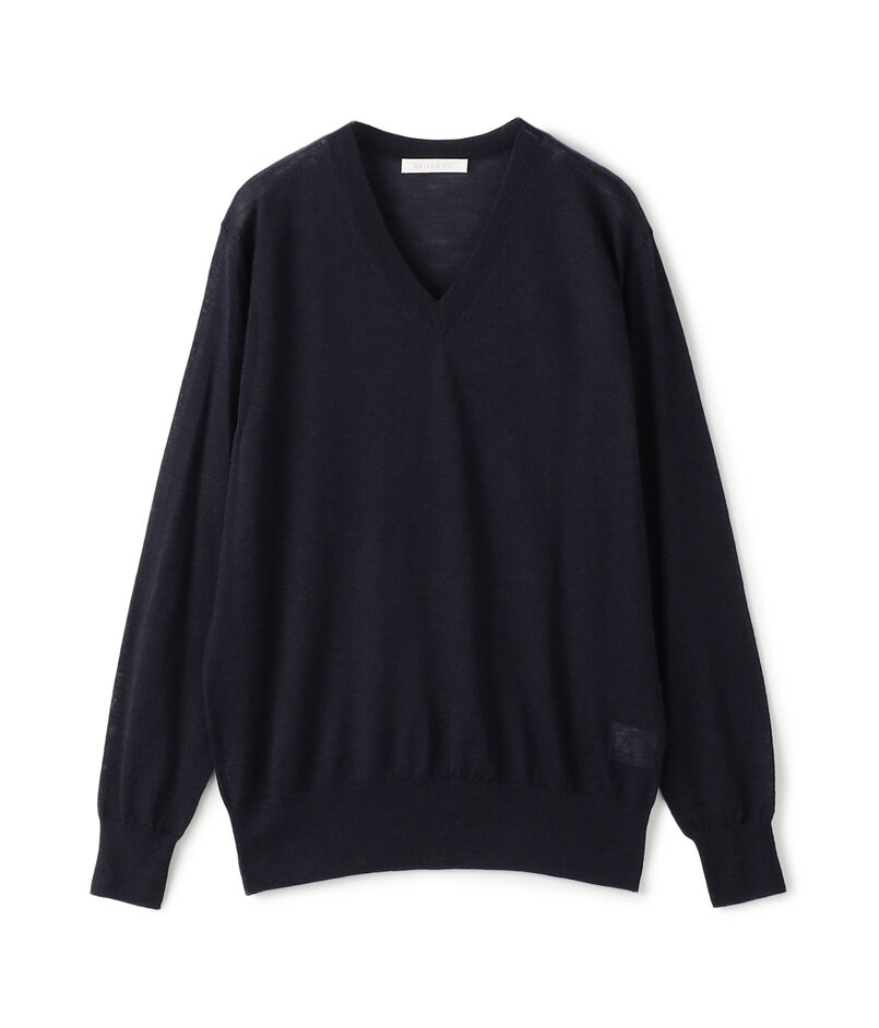 ウーステッドカシミヤ Vネックプルオーバー