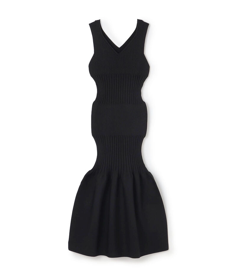 CFCL FLUTED V-NECK DRESS