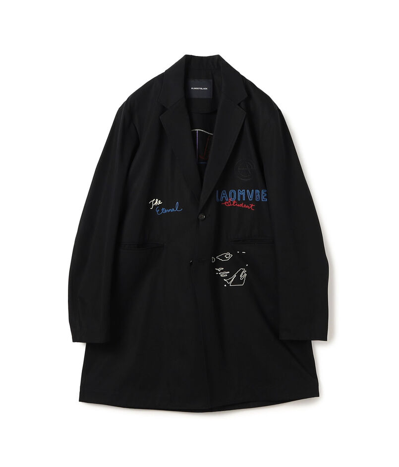 ALMOSTBLACK WOVEN EMBROIDERY ロングジャケット