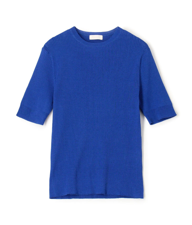 ■マーセライズドコットンリブ ハーフスリーブプルオーバー