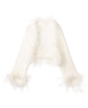 クレープ デシン ファーボレロ