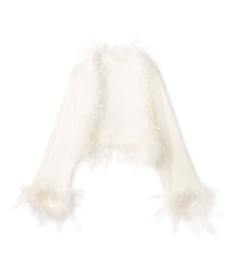 クレープ デシン ファーボレロ