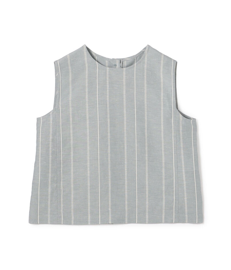 リネンキュプラシルクコンパクト 2-wayノースリーブブラウス