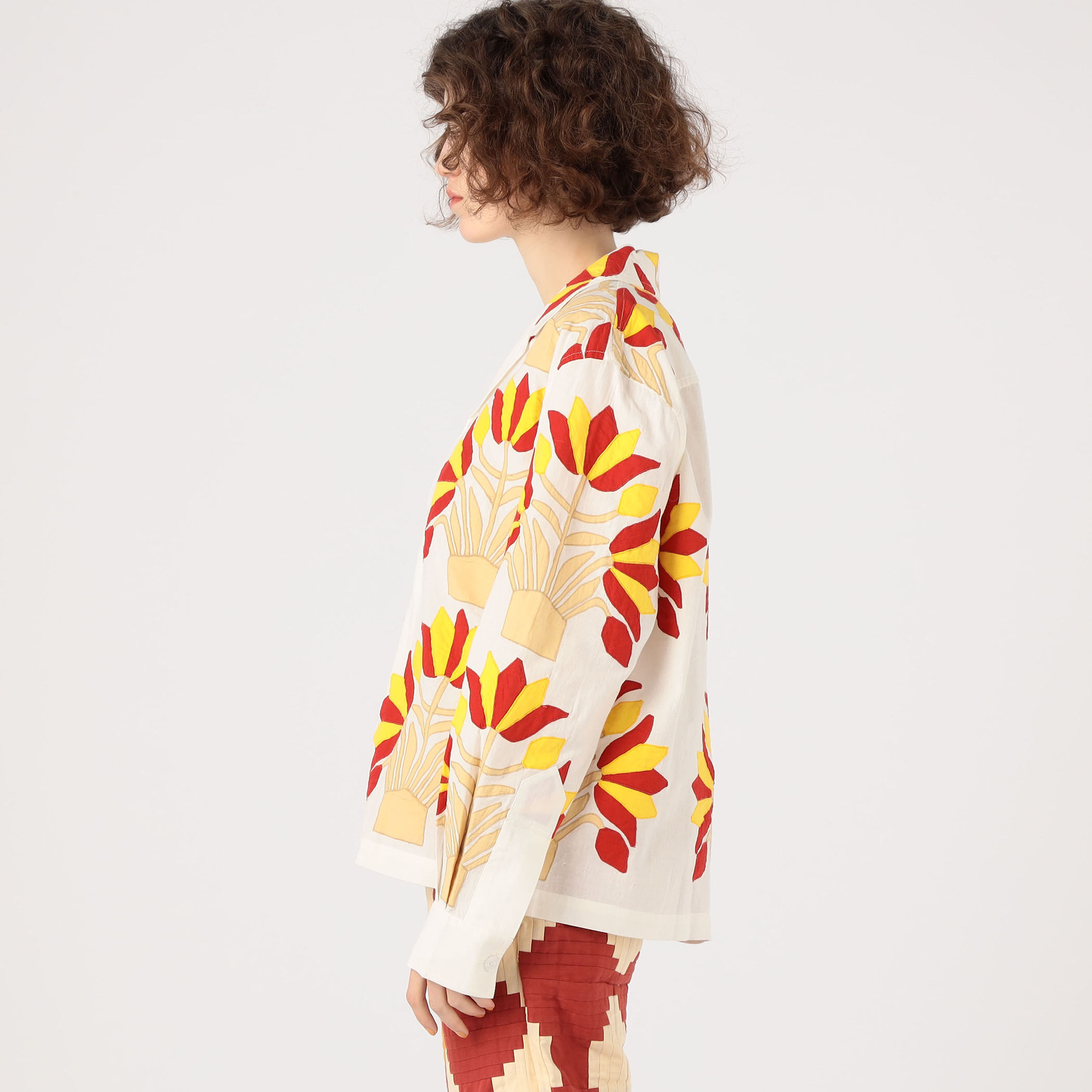 BODE FOLIAGE APPLIQUE LONG SLEEVE SHIRT｜トゥモローランド