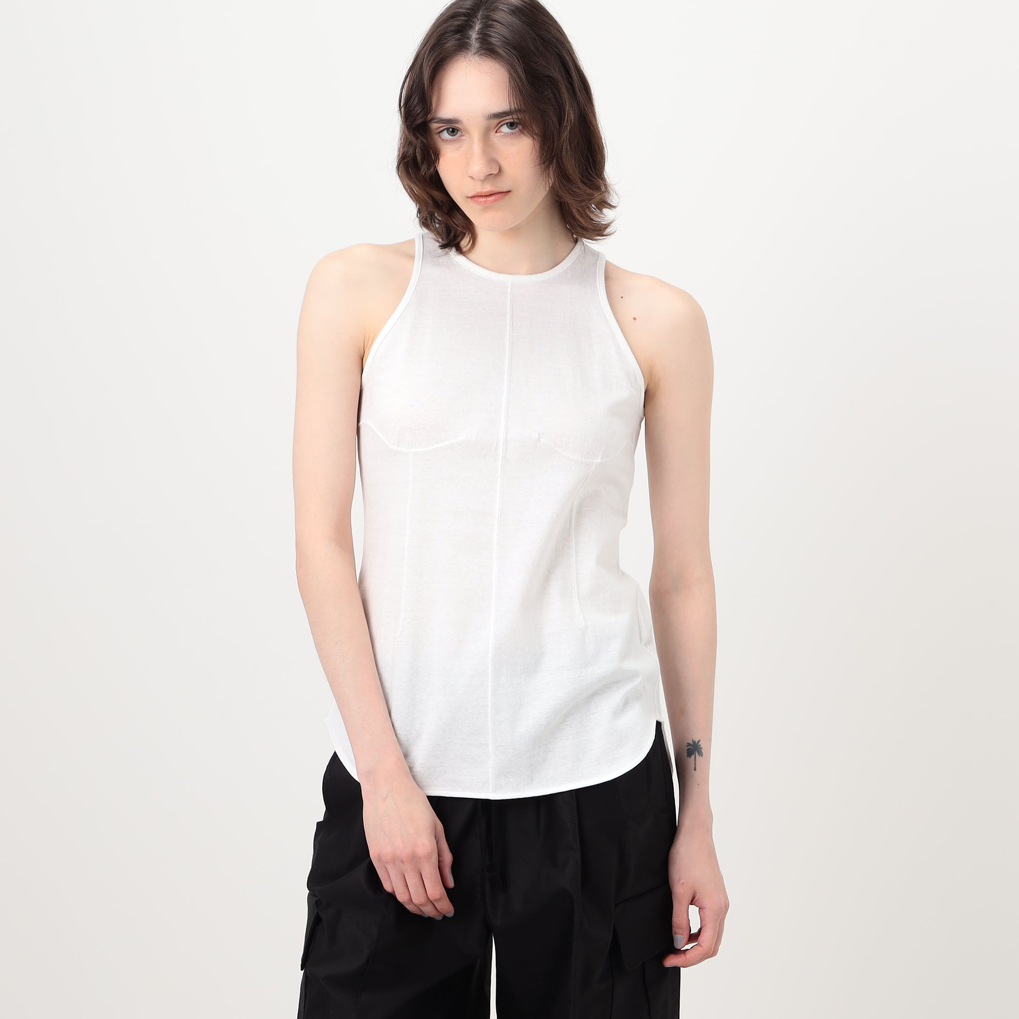 Mame Kurogouchi Cotton Plainstitch Sleeveless Top コットン