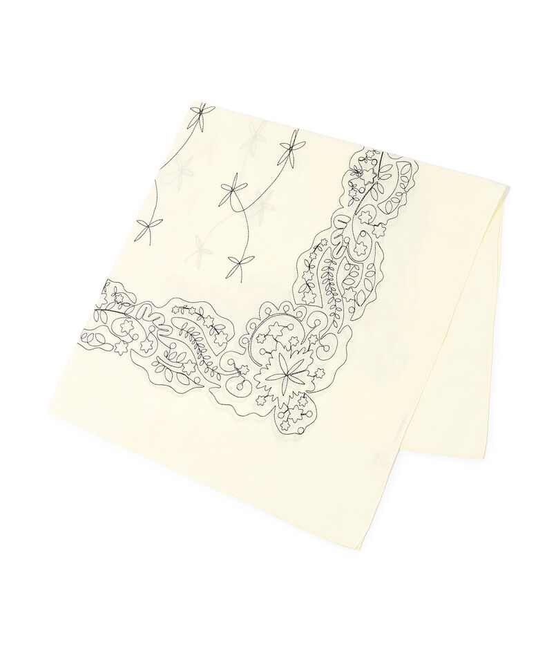 ASAUCE MELER コットンシルクエンブロイダリー バンダナスカーフ