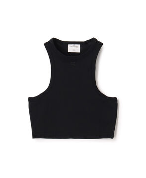 Courr&egrave;ges JERSEY BRA ナイロンポリウレタン クロップドタンクトップ