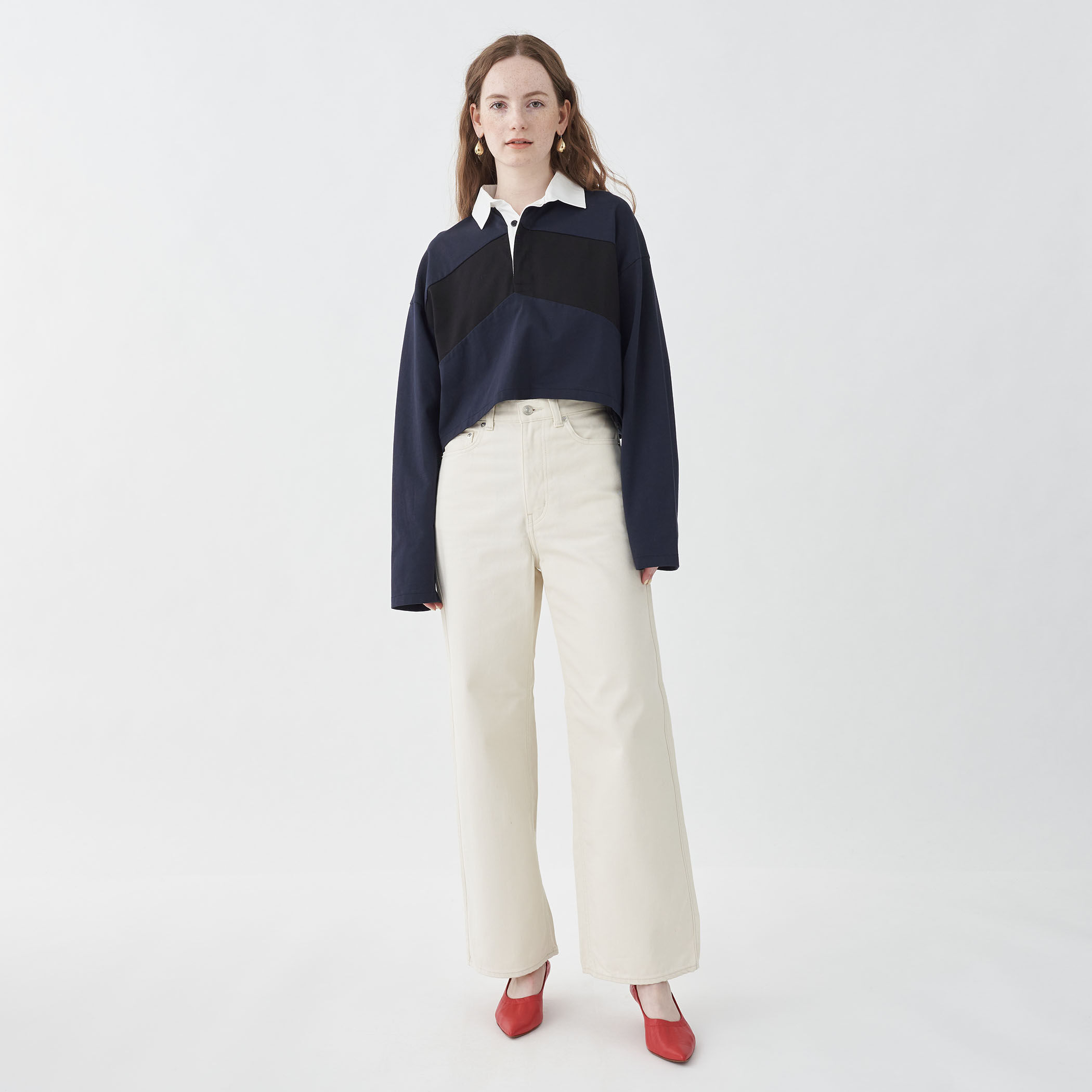 HUNGARIAラガーシャツ BIG BORDER RUGGER SHIRT/ビッグボーダーラガーシャツ｜MEN