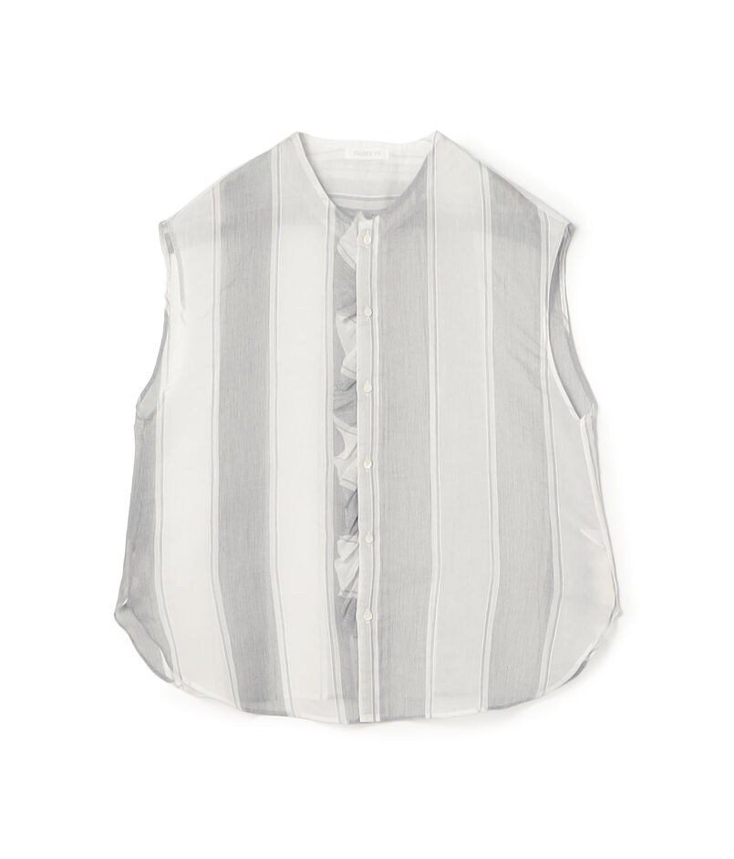 コットンシルクオーガンジー ノースリーブシャツ