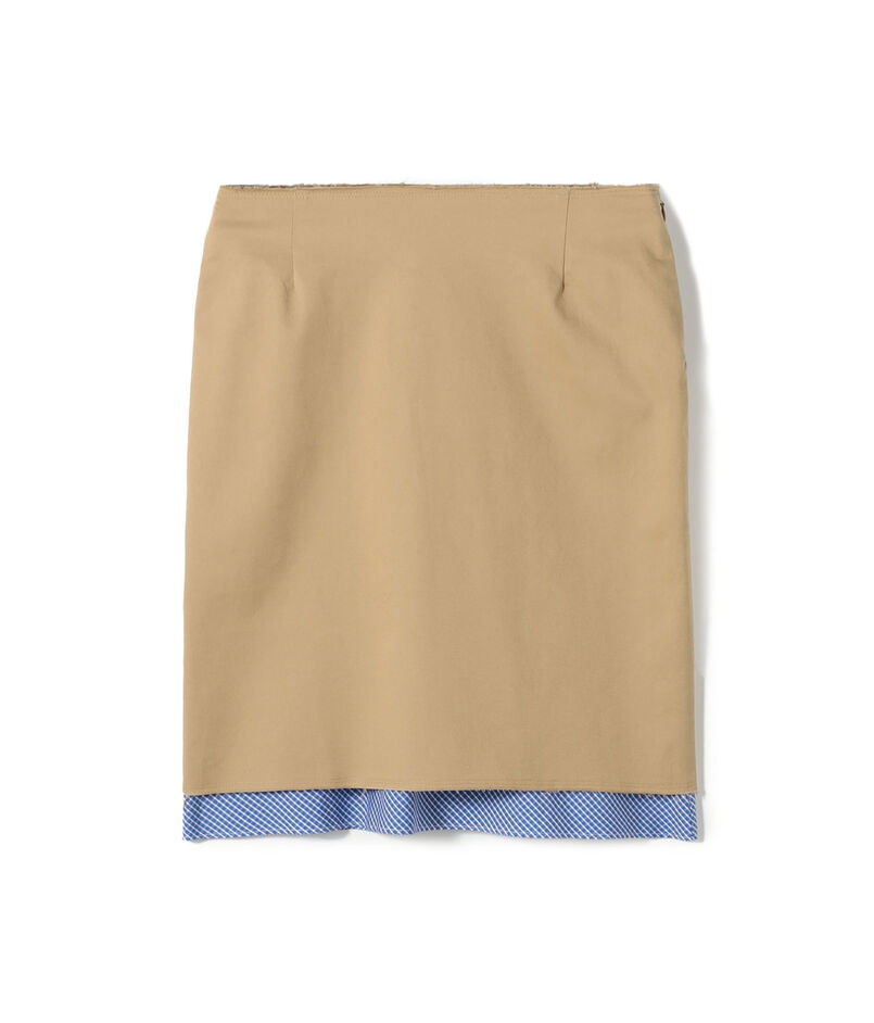 edition pourell コットンレイヤード スカート