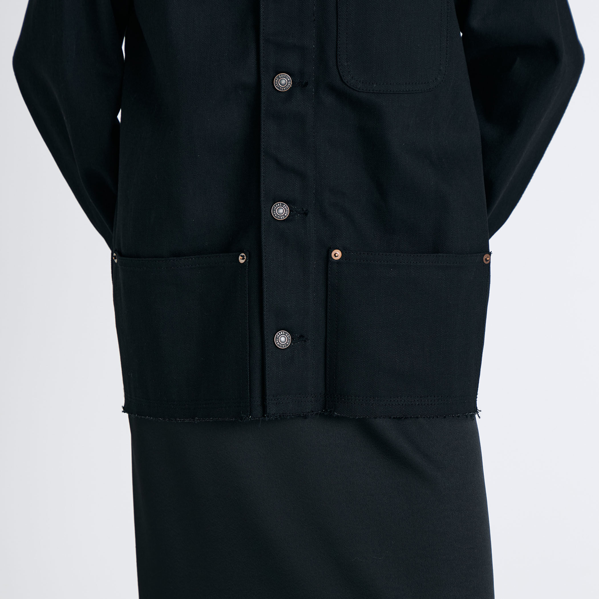 【即完品】ブラックシャンブレー オーバーオール スタンダードカリフォルニア SALT AND PEPPER CHAMBRAY BIB OVERALL