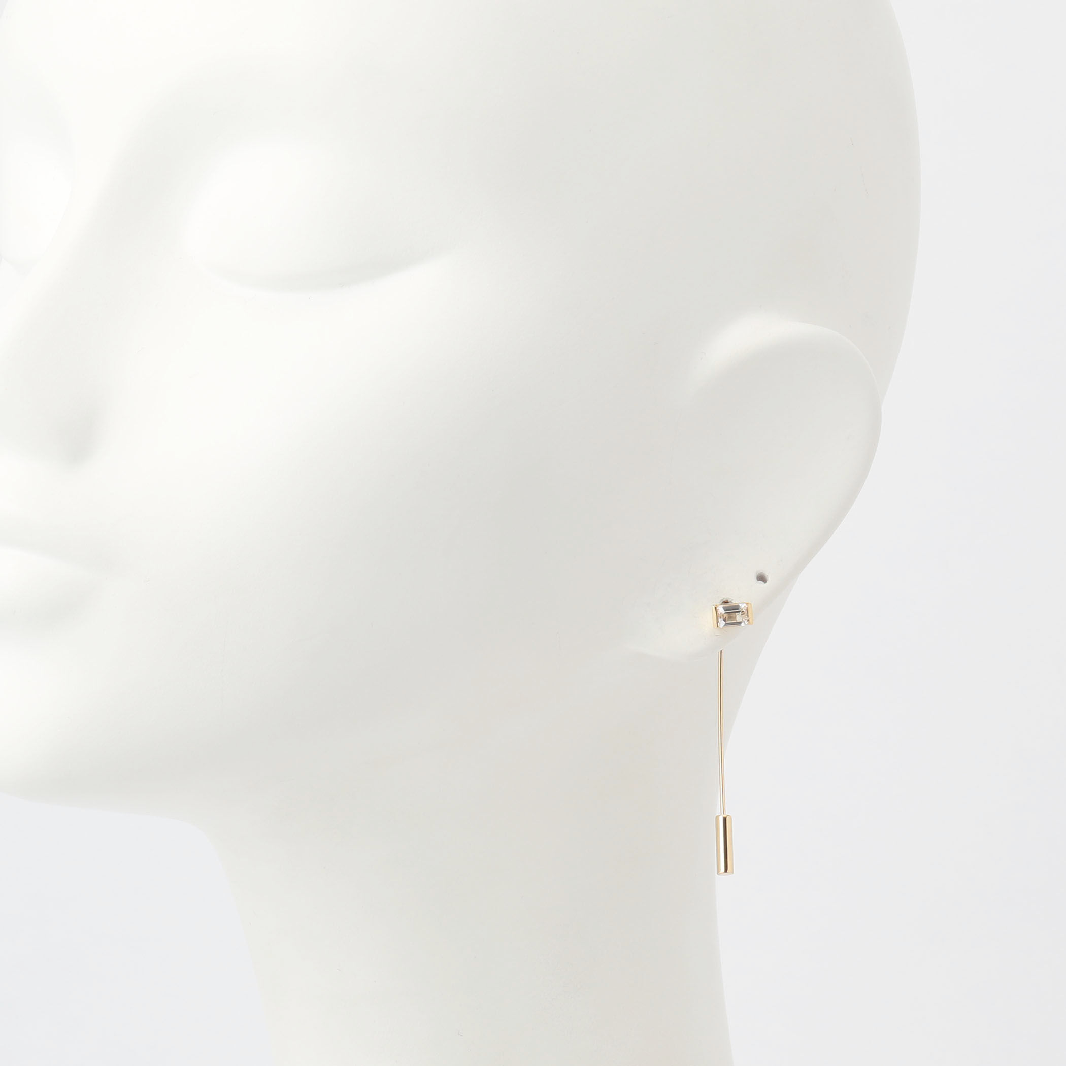 Hirotaka Bird of Paradise ゴールド×ホワイトトパーズ バーピアス