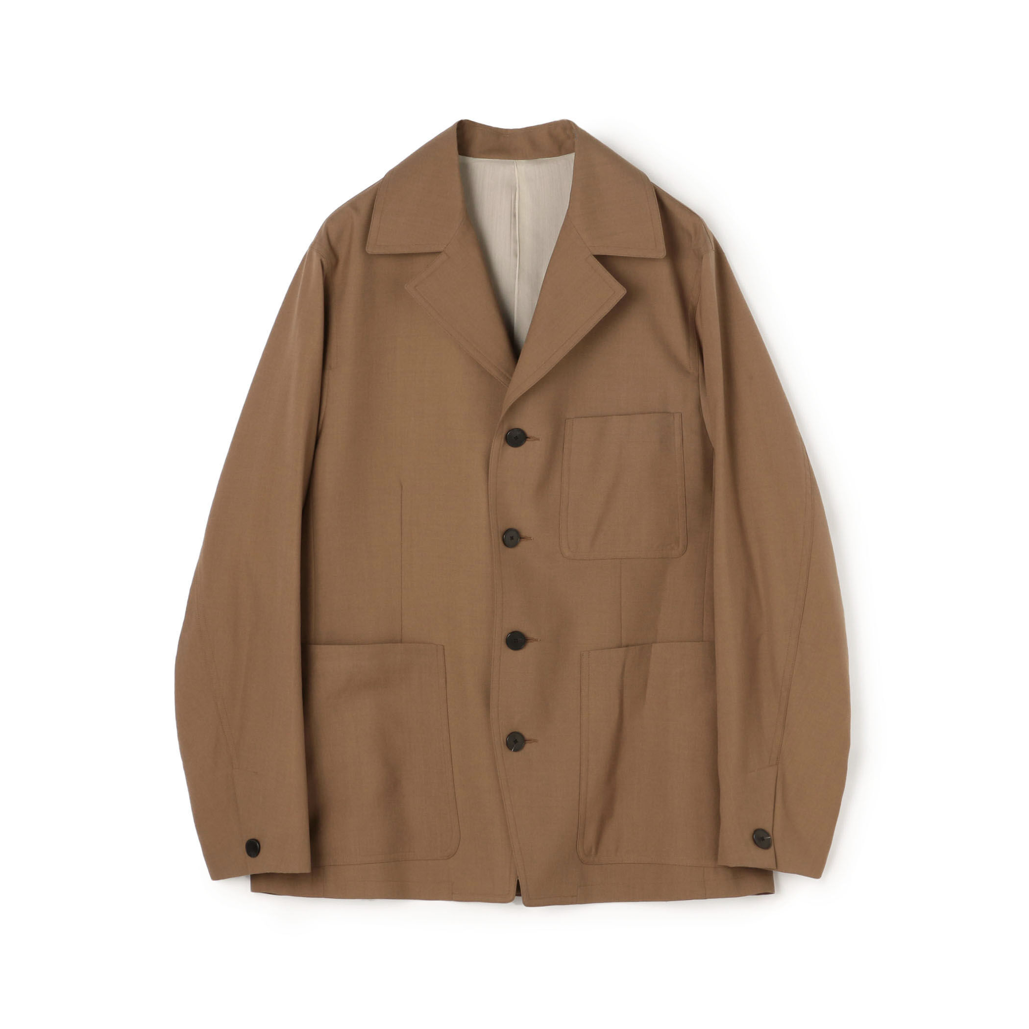□SUPER120'Sウール シングルブレステッド 4Bバルカラージャケット