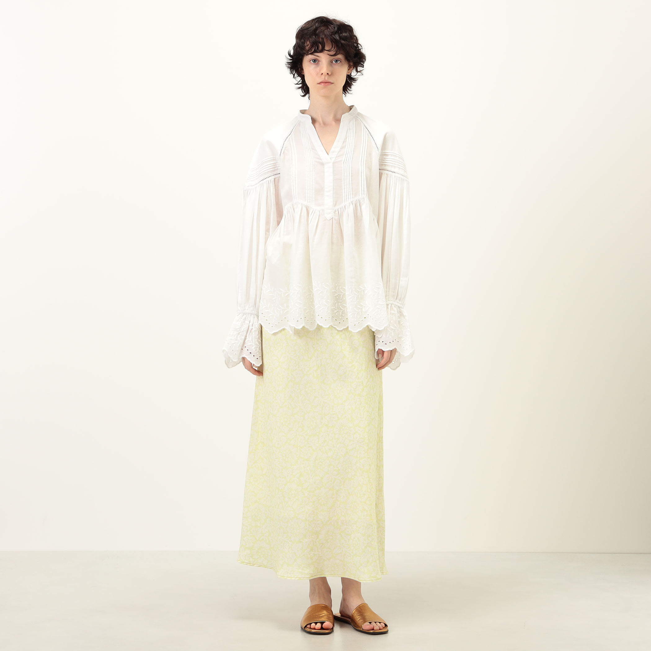 ne Quittez pas Cotton Voile Gather ブラウス｜トゥモローランド 公式