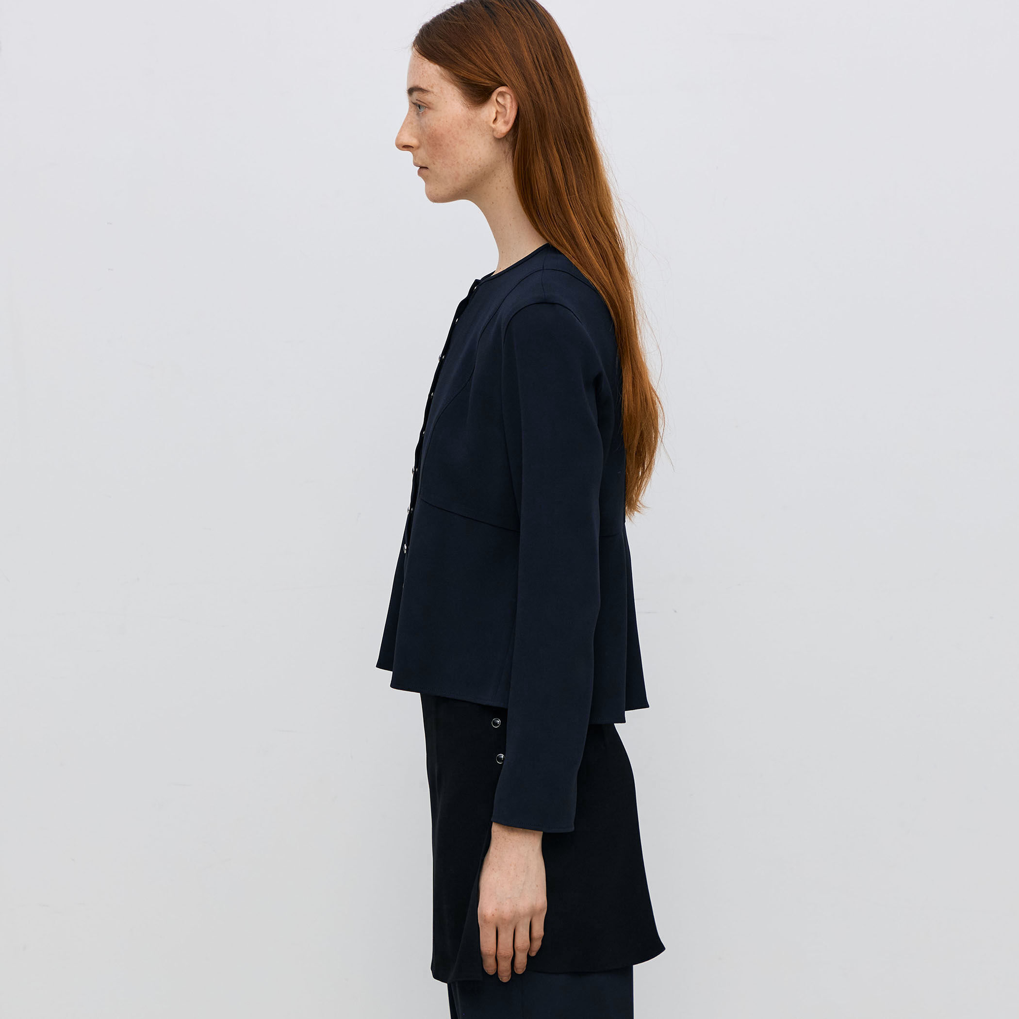 ジョーゼットサテン ペプラムブラウス｜トゥモローランド 公式通販