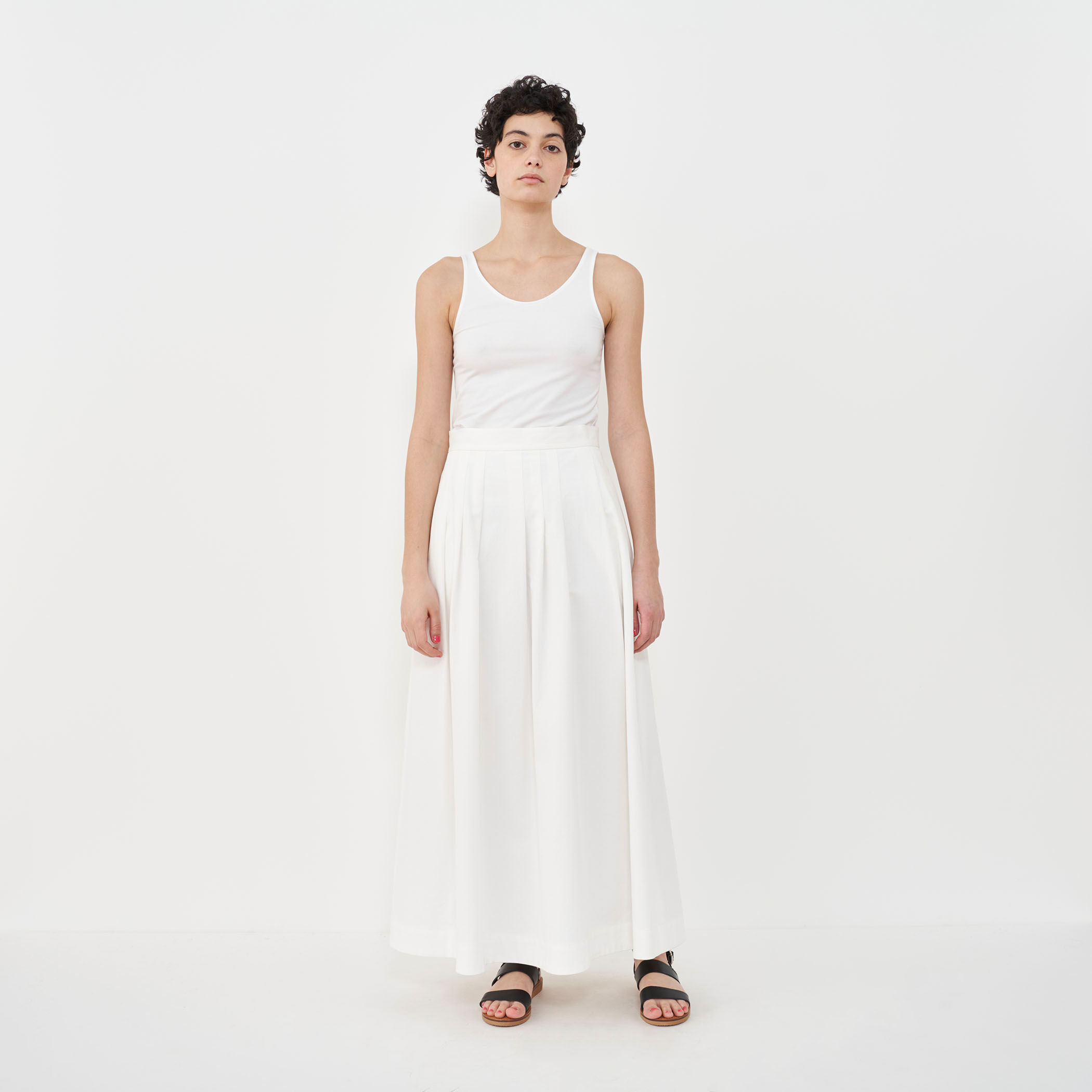 MaxMara ALCADE1234 ストレッチコットンギャバジンスカート 直営♪Max Mara RUNWAY ワイド ギャバジンスカート ALCADE1234