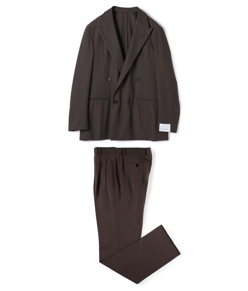 CARUSO ウール ダブルブレステッド4Bスーツ