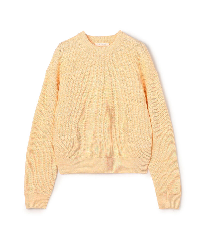 リネンフィッシャーマンズリブ クルーネックプルオーバー