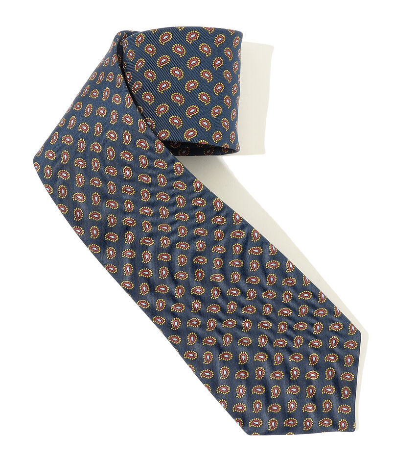 Atkinsons アイリッシュポプリン ペイズリー柄ネクタイ