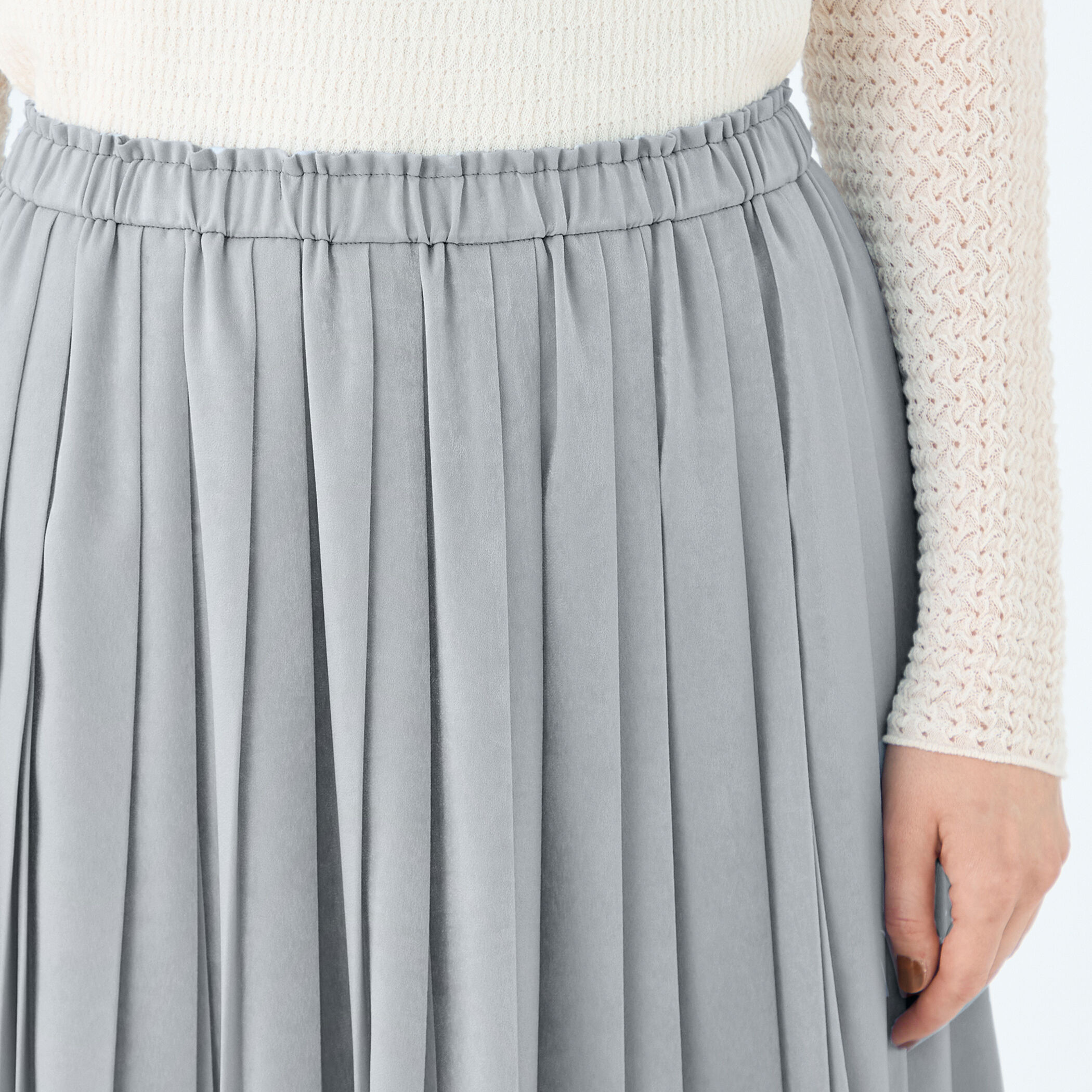 スエードサテン プリーツスカート｜トゥモローランド 公式通販