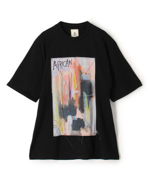 mando コットン シルクプリント Tシャツ