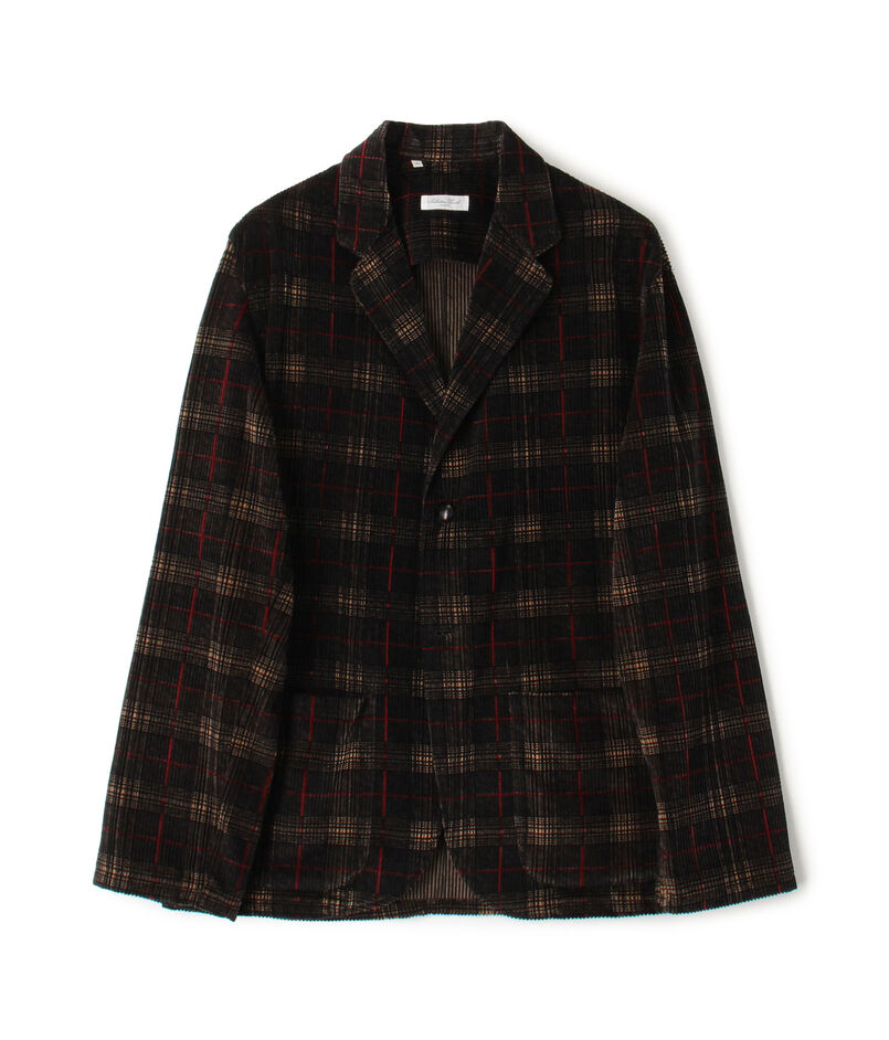 【別注】Salbatore Piccolo コットンコーデュロイプリント シングルブレステッド 2Bジャケット