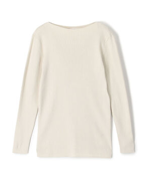 ギザコットンリブ ボートネックプルオーバー