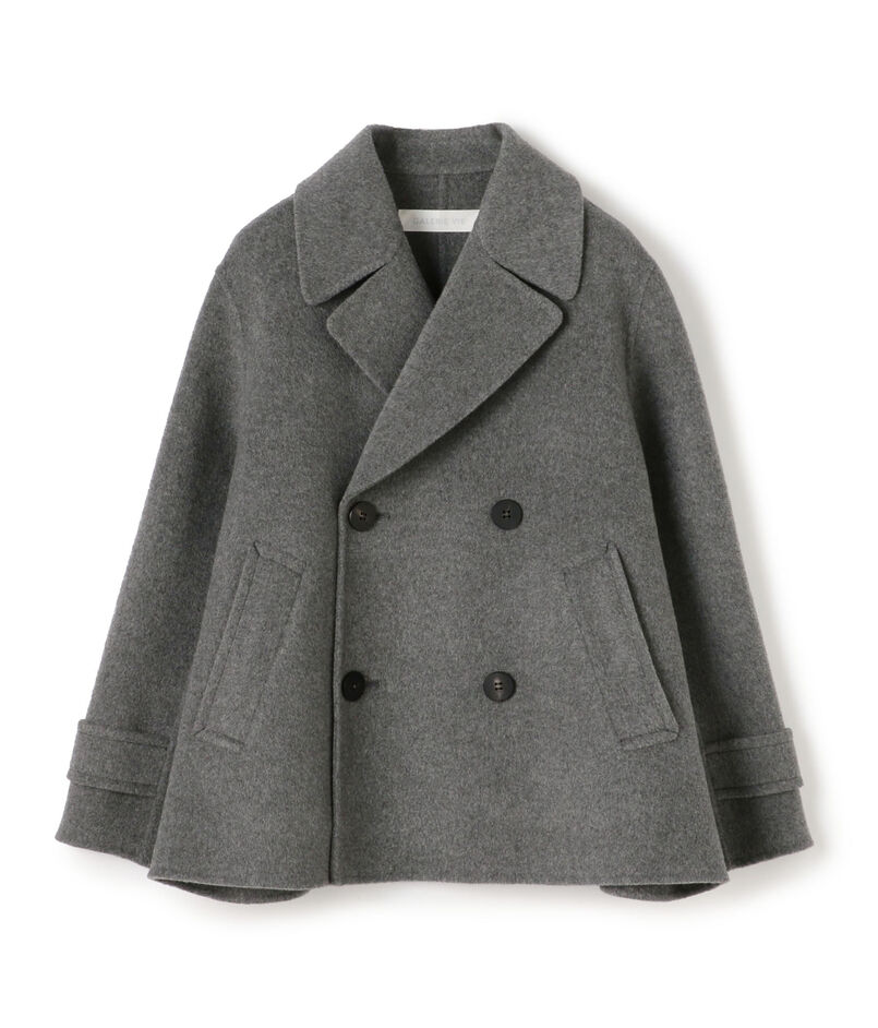 ウールカシミヤダブルフェイス Pコート