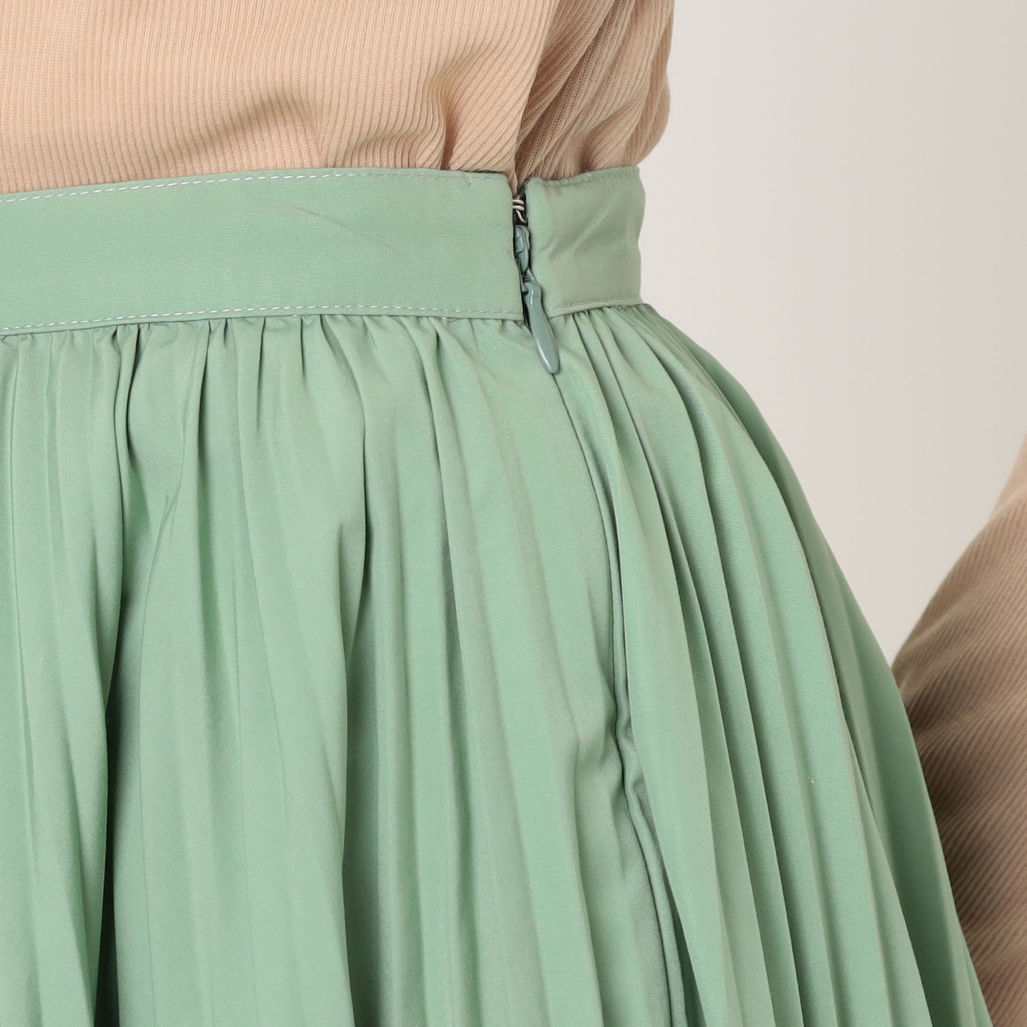 PLAN C PLEATED LONG SKIRT アシンメトリー プリーツスカート