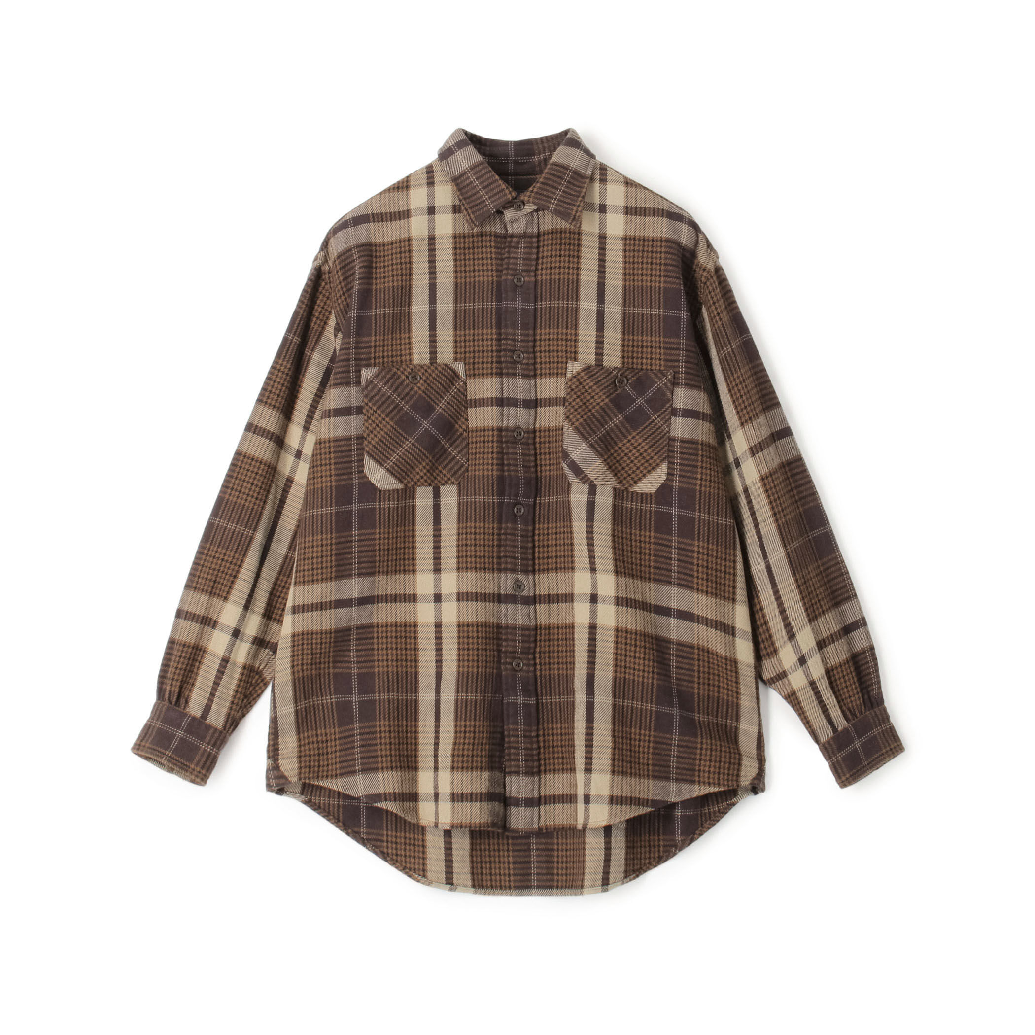 2025今季新品フレームワーク　完売キャプラコットンガーメントダイシャツブラウン a0df6746e18971eabc27bf6d7974f0