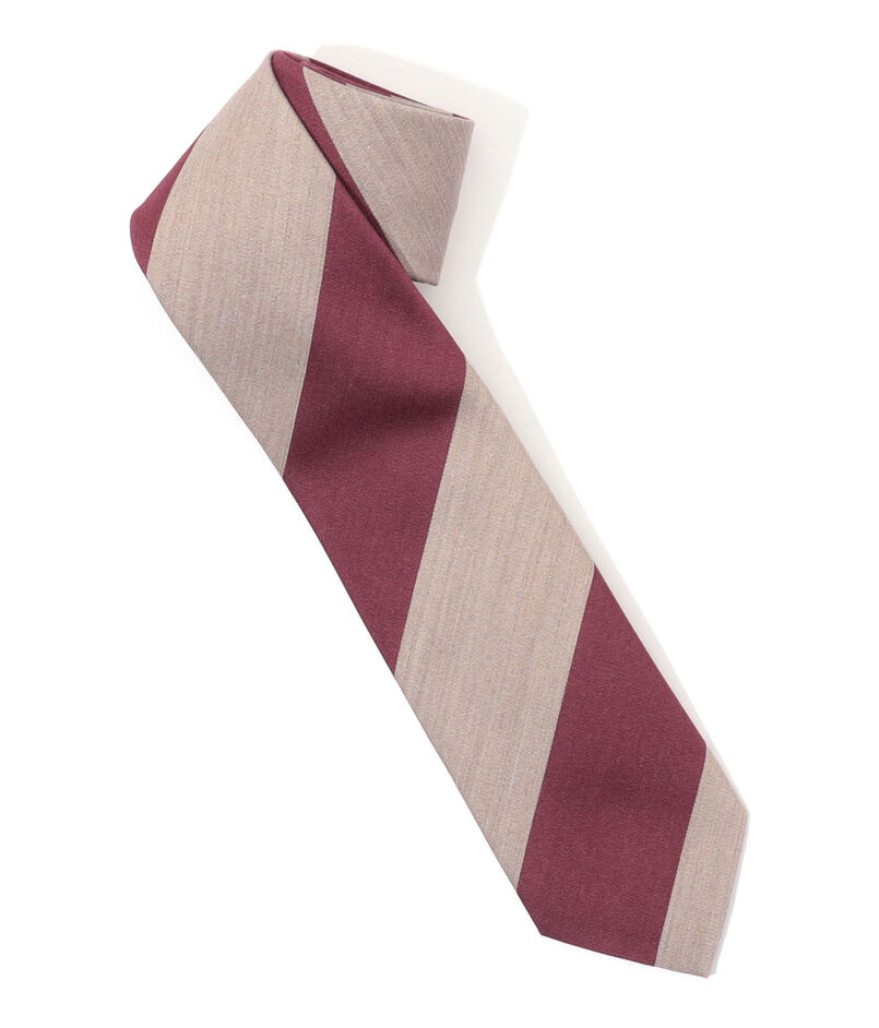 STEFANI BIGI シルクコットン ブロックストライプ（ワイドピッチストライプ） ネクタイ