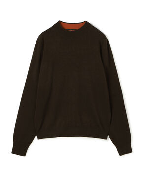 コットンカシミヤ プレーンモックネックプルオーバー