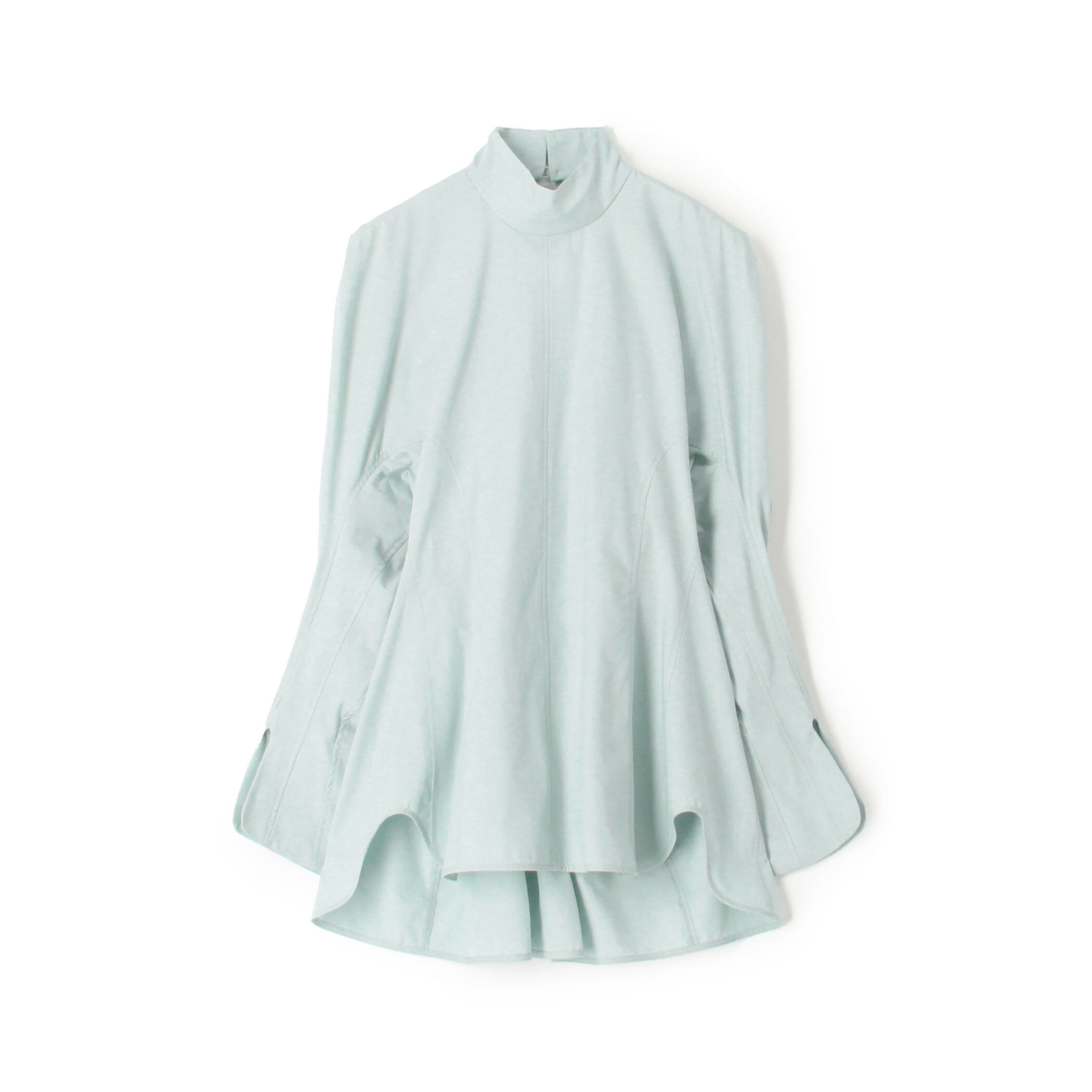 Mame Kurogouchi Cotton Chambray High Neck Blouse｜トゥモローランド ...