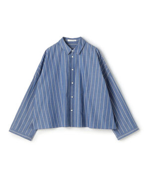 ストライプブロード アジャストスリーブシャツ