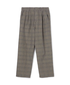 リネンキュプラシルクコンパクト ツータックパンツ