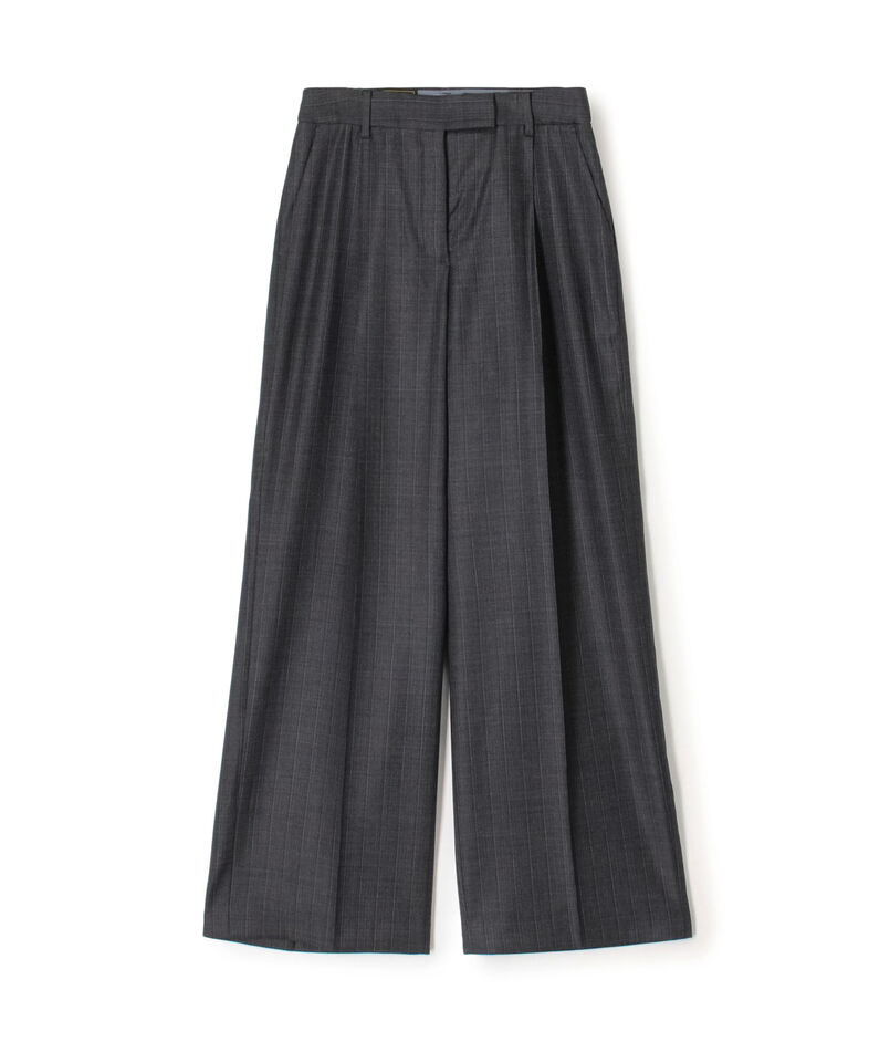 365 STRIPE タックワイドパンツ