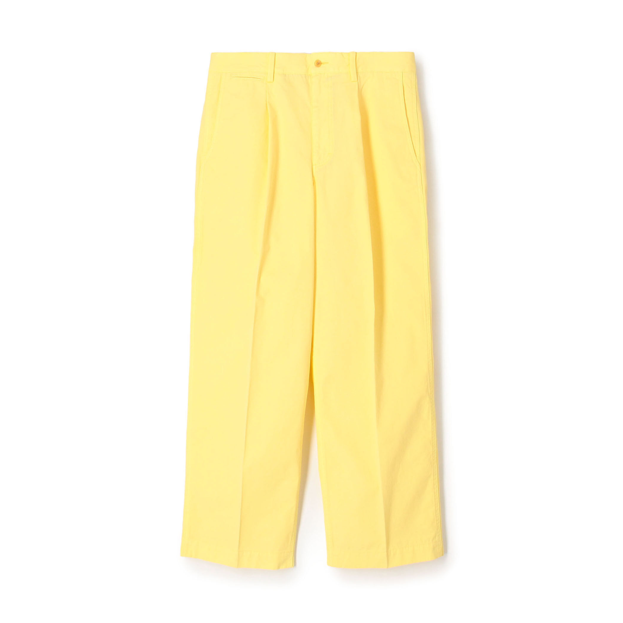 60/3 コットンオックスフォード 1プリーツバレルパンツ