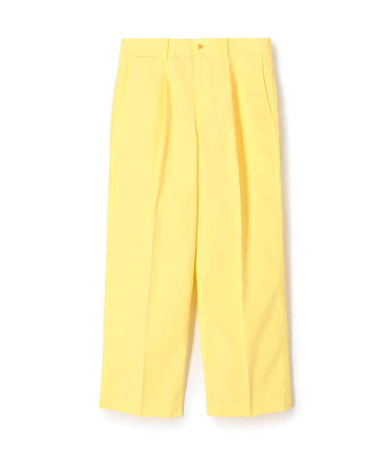 60/3 コットンオックスフォード 1プリーツバレルパンツ