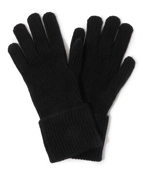 Johnstons of Elgin カシミヤ リブニット グローブ